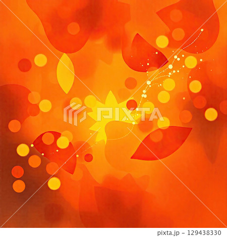 Bold paint splashes in autumn colors for modern artistic designs. 129438330