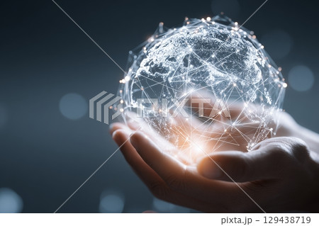 Global business networking futuristic digital globe technology environment close-up viewpoint innovation concept Global business networking futuristic digital globe technology environment close-up viewpoint innovation concept 129438719
