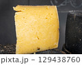 Assorted cheese varieties at a market stall 129438760