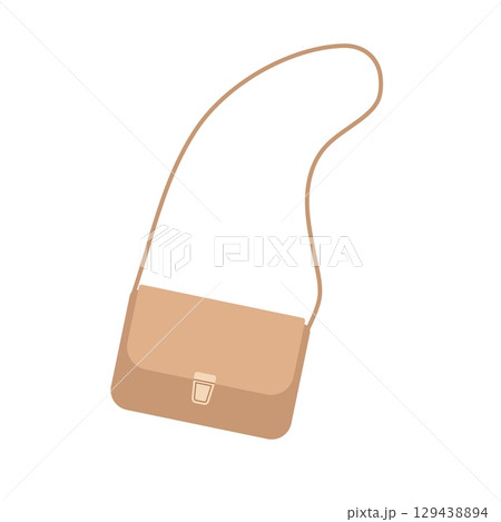 Women fashion handbag on white background. Vector illustration. Luxury modern leather accessory 129438894