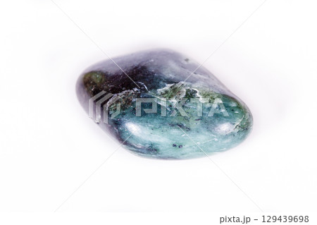 Macro Mineral Stone Jade Brazilian on white background 129439698