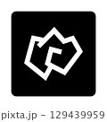 紙くずのピクトグラム（白抜きver.） 129439959