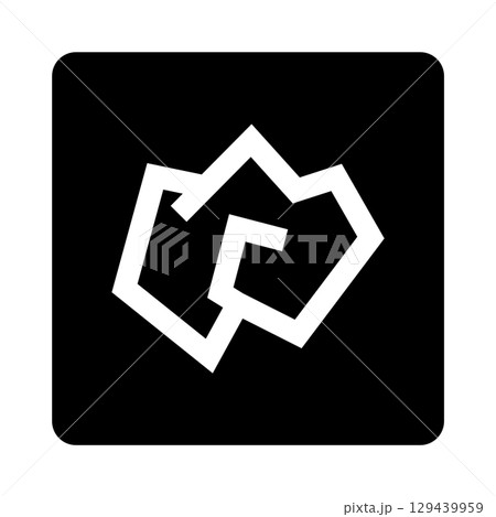 紙くずのピクトグラム（白抜きver.） 129439959