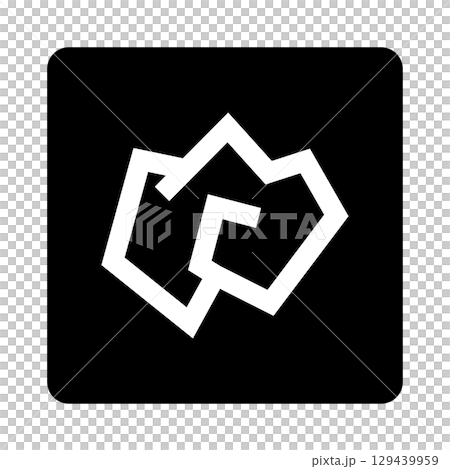 紙くずのピクトグラム（白抜きver.） 129439959