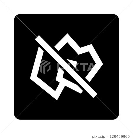 燃えないゴミのピクトグラム（白抜きver.） 129439960