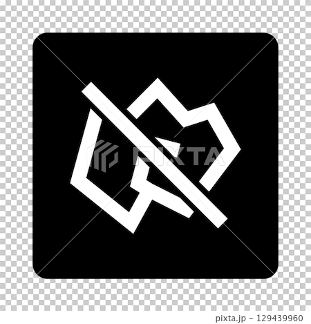 燃えないゴミのピクトグラム（白抜きver.） 129439960