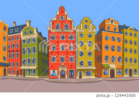 Stortorget Square vector illustration Stockholm Sweden Stortorget Square vector illustration Stockholm Sweden 129441008