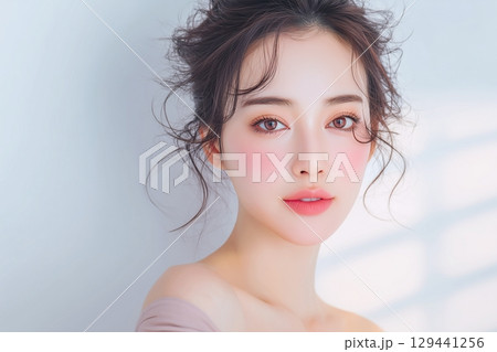 美肌女性・スキンケア「AI生成画像」 129441256