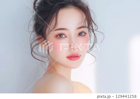 美肌女性・スキンケア「AI生成画像」 129441258