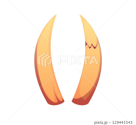American cowboy bull horns alphabet font typeface punctuation brackets. Wild West English font element, Western cartoon vector English alphabet typeface sign. Kids ABC cowboy typeset special symbol 129441543