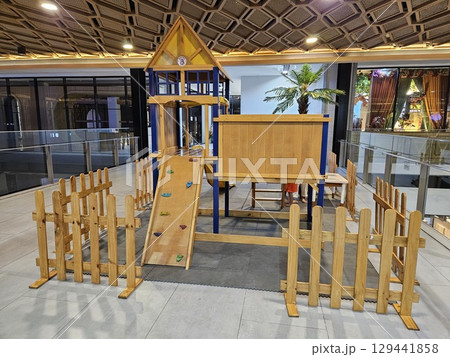 This is kids' playground indoor situation  129441858