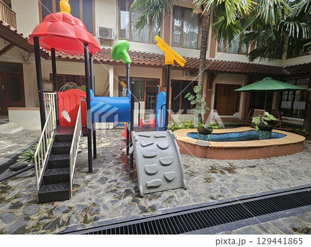 This is kids' playground outdoor situation  129441865