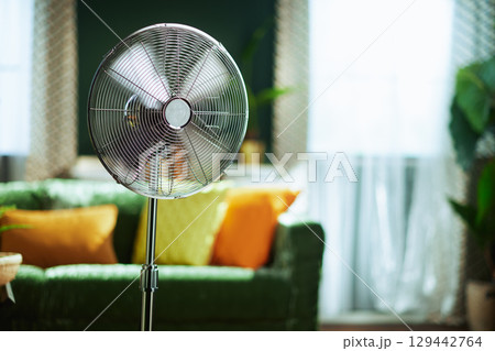 Silver Standing Fan for Summer Comfort Silver Standing Fan for Summer Comfort 129442764