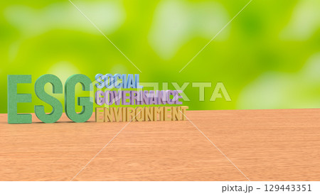 The ESG for ecology or  environment concept  3d Rendering. 129443351