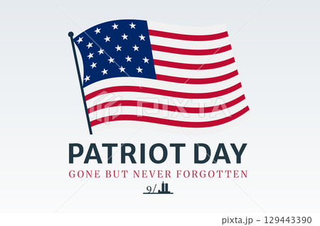 patriot day waving american flag background 129443390