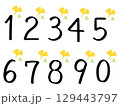 数字_葉っぱ_カラー 129443797