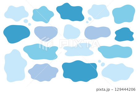 吹き出しのベクター素材。モヤモヤ、悩み、疑問、トラブル。 吹き出しのベクター素材。モヤモヤ、悩み、疑問、トラブル。 129444206