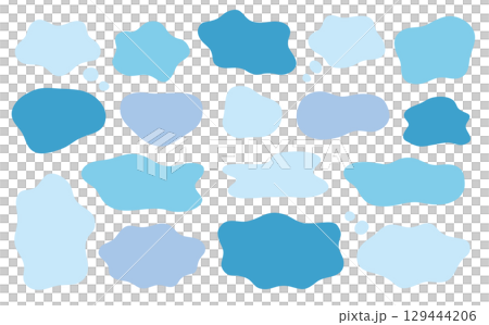 吹き出しのベクター素材。モヤモヤ、悩み、疑問、トラブル。 吹き出しのベクター素材。モヤモヤ、悩み、疑問、トラブル。 129444206