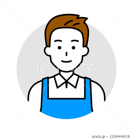 エプロン姿の男性のアイコン（ノーマル） 129444619
