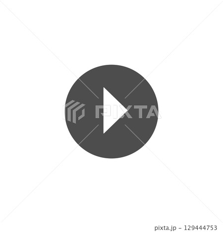 再生ボタンアイコン 黒 再生ボタンアイコン 黒 129444753