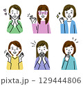 よろこぶ女性 129444806