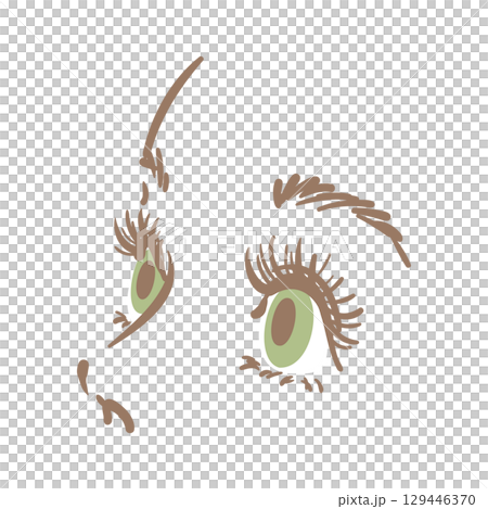 まつげエクステ つけまつげ　イメージイラスト 129446370
