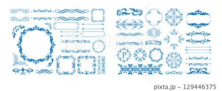 アンティークフレームデザインセット 129446375