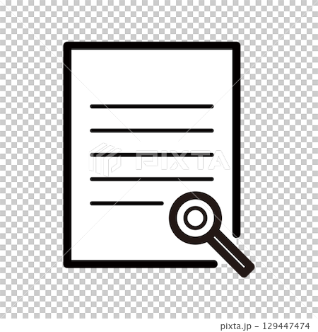 帶有放大鏡標記的文件插圖 129447474