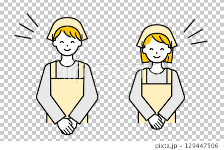 Simple part-time job men and women_greetings 129447506