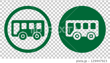 Bus icon green Bus icon green 129447923