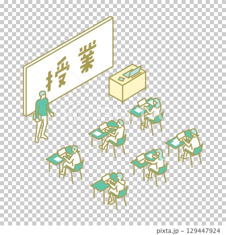 課堂、大學生活、學習、老師的插圖 129447924