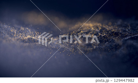 キラキラと輝く光の玉ボケ 129447982