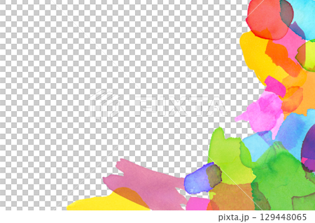 watercolor colorful frame watercolor colorful frame 129448065