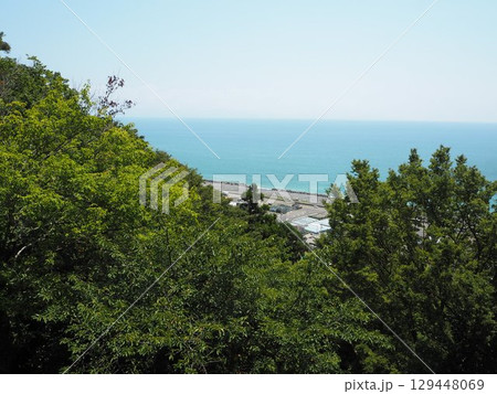 駿河湾を見下ろす久能山の絶景 駿河湾を見下ろす久能山の絶景 129448069