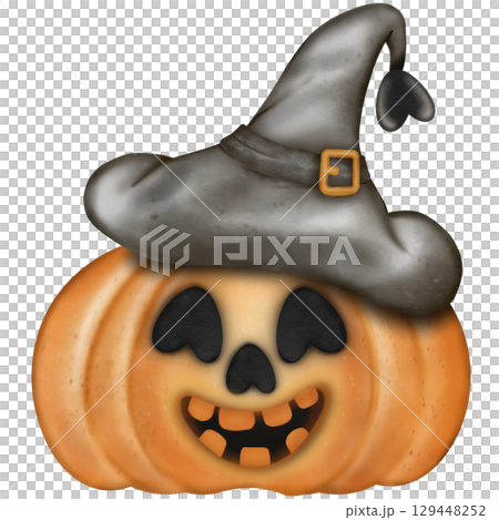 Happy Halloween set with Kawaii ghost, pumpkins, bat and decoration carnival elements. Mystical magical collection clipart. Trendy modern hand drawn. Happy Halloween set with Kawaii ghost, pumpkins, bat and decoration carnival elements. Mystical magical collection clipart. Trendy modern hand drawn. 129448252