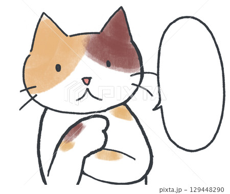 考える三毛猫 129448290