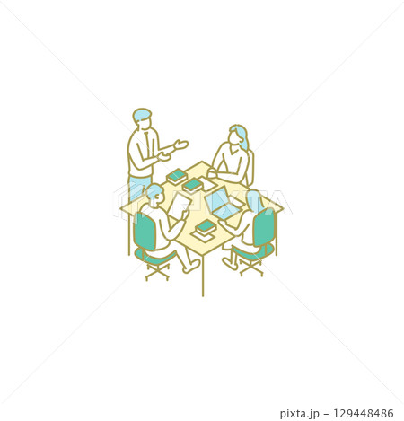 ゼミ・大学生活・先生のためのイラスト 129448486