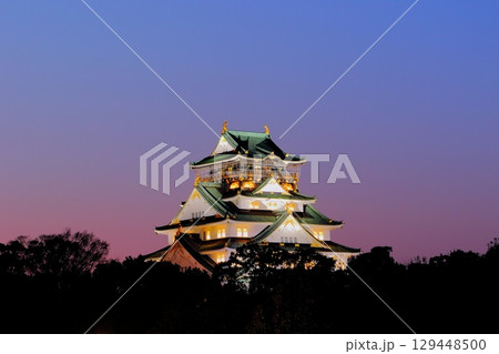 大阪城　夕暮れ2 129448500