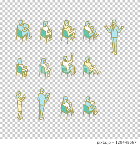 大學生活、研究報告、教師插圖 129448667