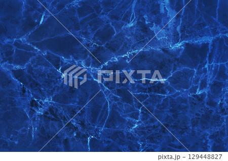 Dark blue background marble wall texture for design art work, seamless pattern of tile stone with bright and luxury. 129448827