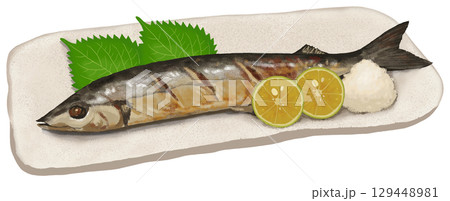 さんまの塩焼き さんまの塩焼き 129448981