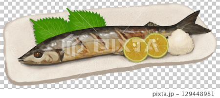 さんまの塩焼き さんまの塩焼き 129448981
