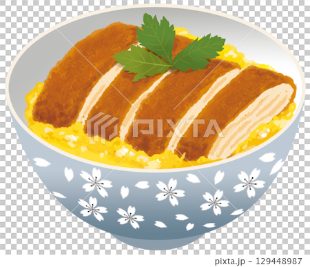 看起來美味的炸豬排飯 129448987