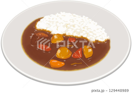 美味しそうなカレーライス 129448989