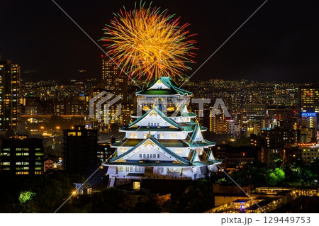 大阪城 天神祭 花火 大阪城 天神祭 花火 129449753