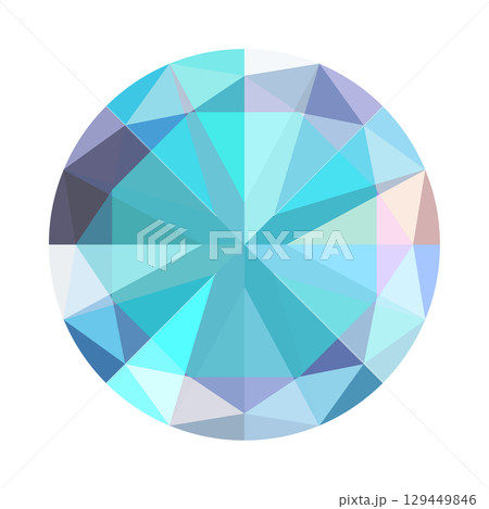 きらめくカラフルな宝石のイラストレーション（バリエーションあり） 129449846