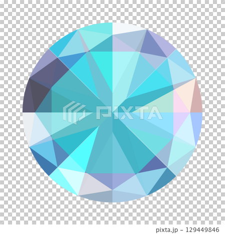 きらめくカラフルな宝石のイラストレーション（バリエーションあり） 129449846