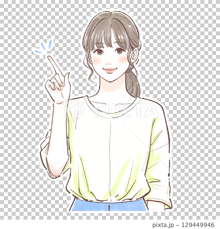 婦女和女孩的水彩和手繪插圖素材 129449946
