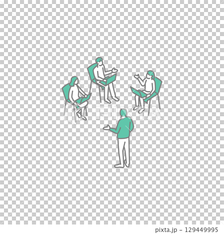 研討會、大學生活、教師插畫 129449995