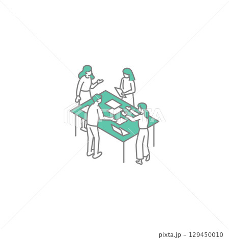 ゼミ　大学生活　先生のためのイラスト 129450010